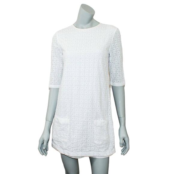 Equipment Femme Aubrey Eyelet White Lace Dress Cotton Small - Picture 1 of 7